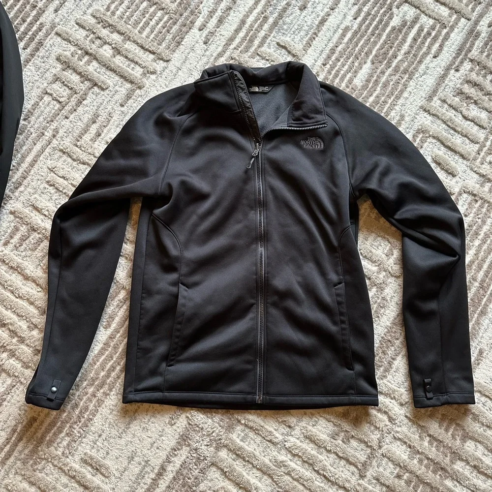 The North Face Men's Black Jackets set of 2 men’s small soft shell fleece